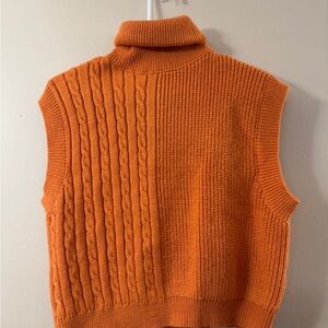 Le Lis Vibrant Orange Knit Turtleneck